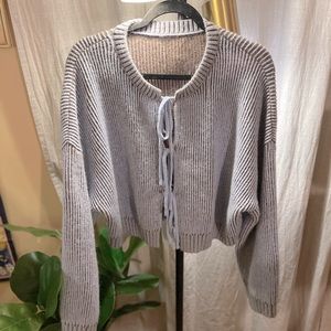 Feminine super soft tie front cardigan xxl